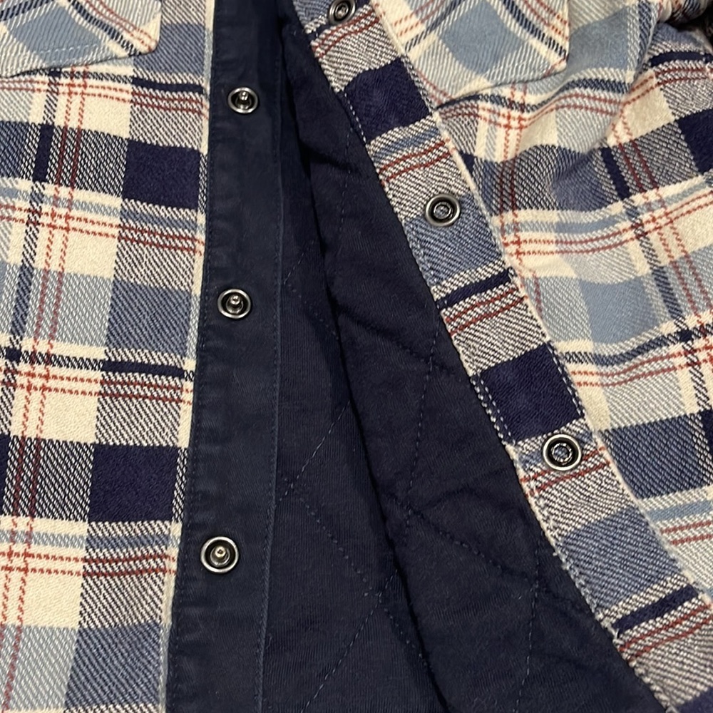 Bonpoint plaid shirt jacket, snap front, size 6 - Picture 5 of 8